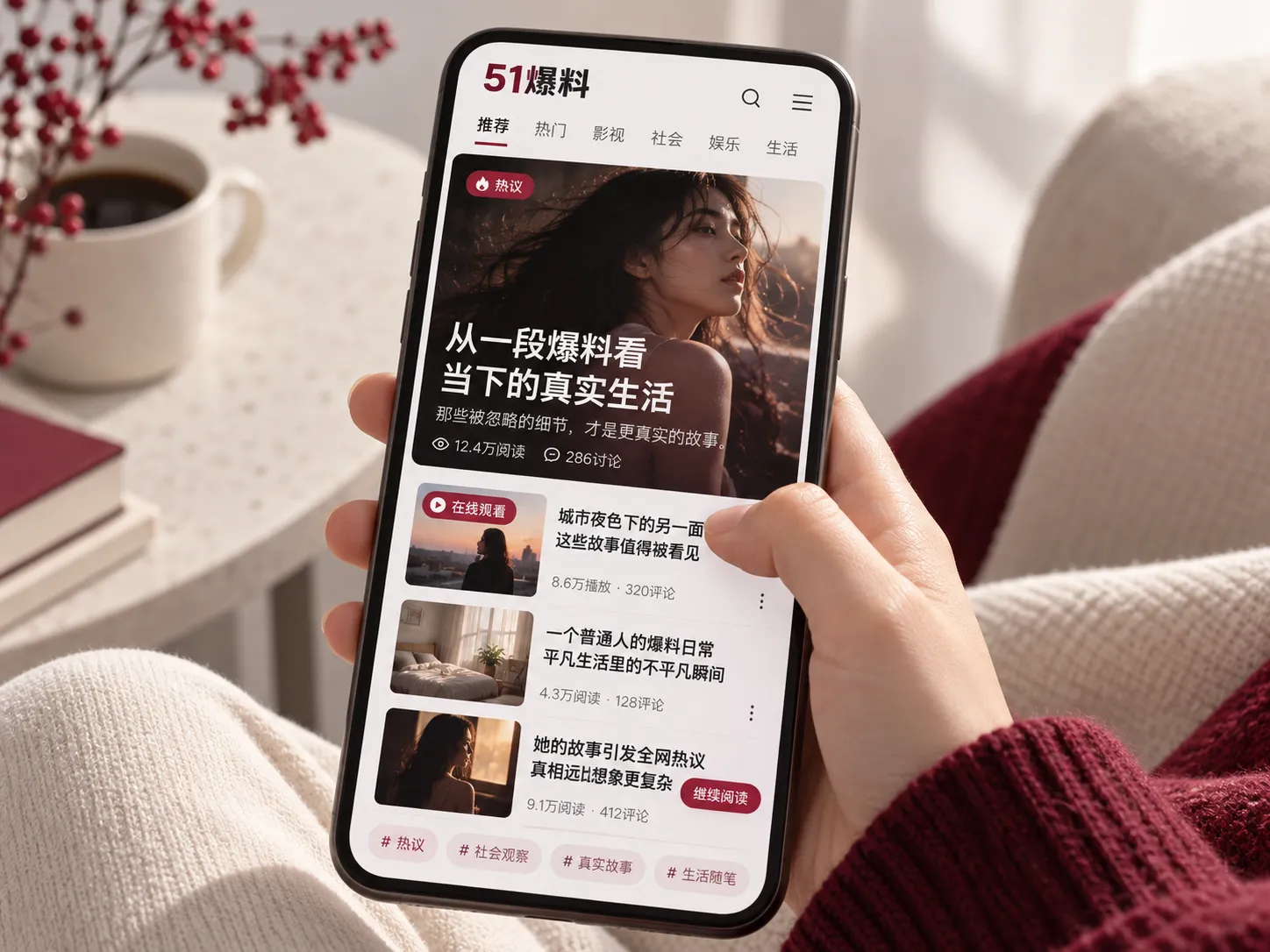 手机端浏览51爆料内容示意
