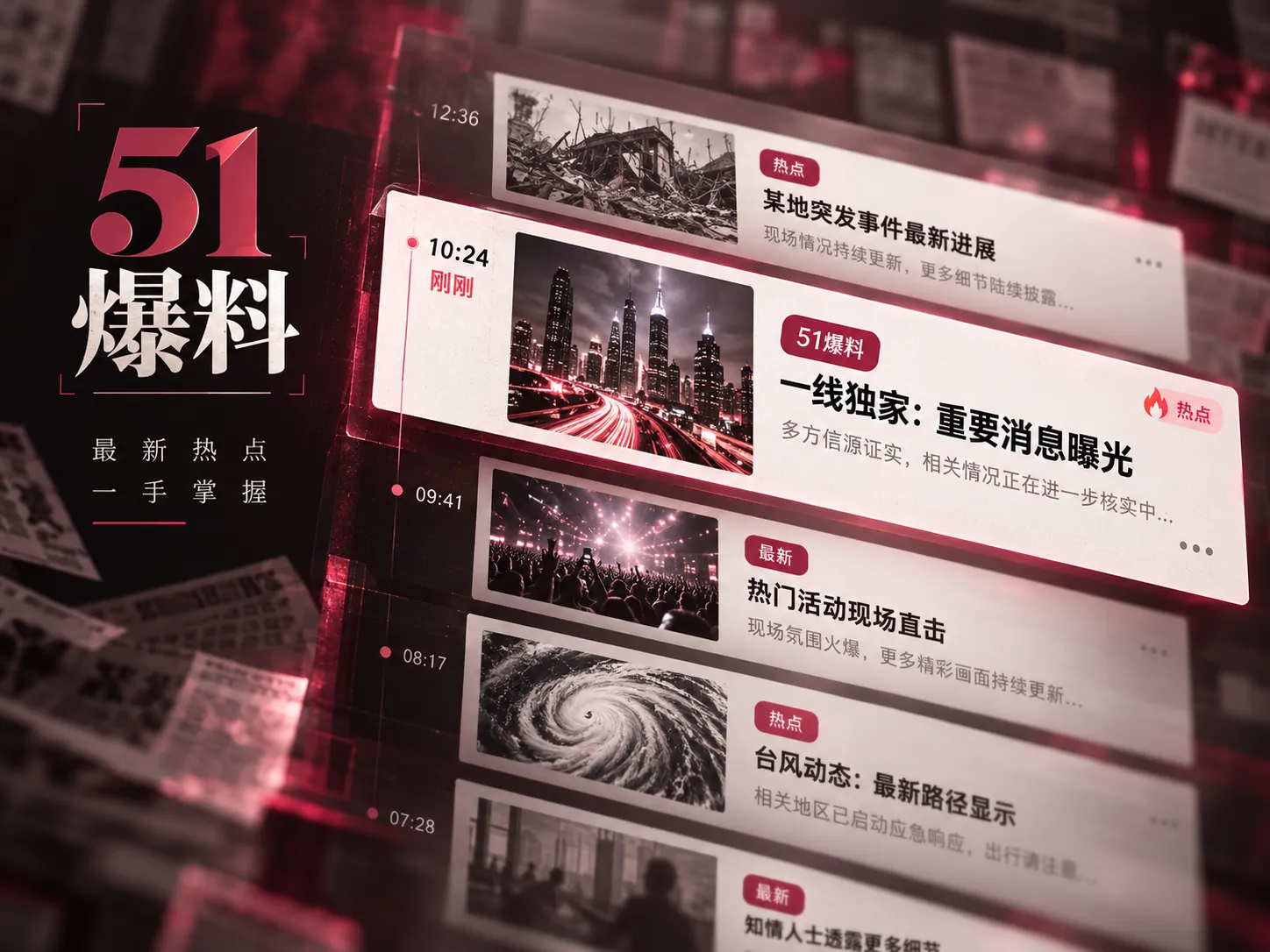 新闻声明与讨论页面示意